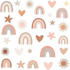 Half Sun Wall Decal Large Wall Decal Sunshine Wall Stickers Vinyl Wall Art Decals Removable Sun Decals for Walls Sunrise Sticker Peel and Stick Headboard Wall Decals for Nursery Kids Room Bedroom