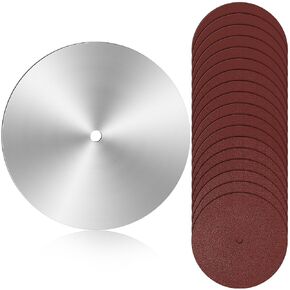 10" Sanding Disc for Table Saw 5/8" Arbor Calibration Sanding Disc Balance Blade with 18 Pcs Sandpaper 60 80 100 120 180 240 Grit