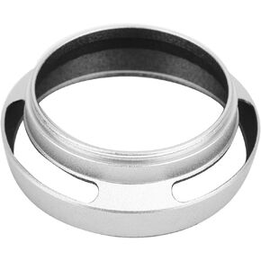Acouto Universal Aluminium Camera Lens Hood Portable Bevel Shade for Outdoor Photography Silver (55mm)