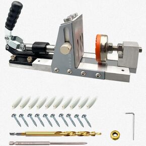 طقم رقصة ثقب الجيب، نظام رقصة ثقب الجيب المعدني المطور، رقصة احترافية متعددة الاستخدامات للمفاصل القوية، رقصة لولبية دقيقة للجيب، لمشاريع النجارة التي تصنعها بنفسك، أمسك القطعة بأمان in Kuwait