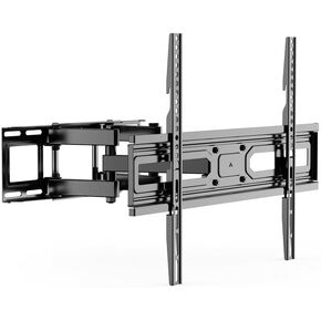 WALI TV Wall Mount for Most 32-80 inch Flat Curved TV, Full Motion Articulating Arm TV Bracket for LED, LCD, OLED Screen TVs up to 88lbs, VESA 400x400mm (FTM-3), Black
