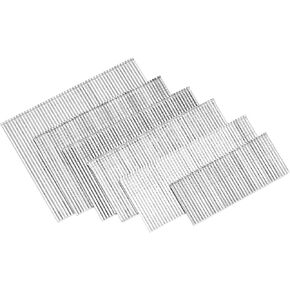 uxcell 1200Pcs 16 Gauge Brad Nails, 1",1-1/4",1-1/2",1-3/4",2",2-1/2" Length Straight Finishing Nails, Galvanized Carbon Steel Nails for Woodworking Construction Silver Blue