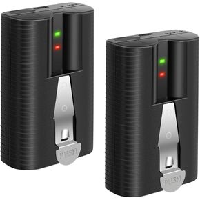 Mrupoo Gray 2 Pack Rechargeable Battery Replacement for Ring-Battery for Doorbell & Camera - 3.65V 6040mAh, Compatible with Ring-Doorbell 2/3/4/3plus, Stick-Up Cam (2nd & 3rd Gen), and Spotlight Cam