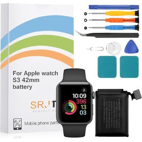 THIRDPOLE Battery Replacement for Apple Watch Series 3 38mm A1847 A1848 A1858 A1860 for IWatch 3rd Generation Standard Capacity Battery Include Complete Repair Tools kit