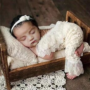 Newborn Photography Outfits Girl Newborn Photography Props Newborn Girl Lace Romper Headress Infant Princess Costume