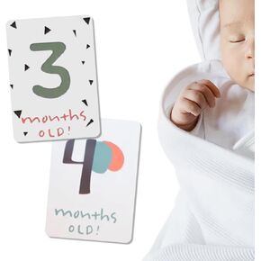 20PCS Monthly Milestone Cards Newborn Photography Props,Paper Cards for Newborn Posing Journey Birth Announcement Sign Infant Baby Boys and Girls Gift Baby Miltstone Cards
