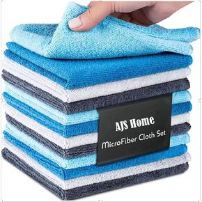 Microfiber Cleaning Cloth Set (12 Pack, 30cm x 30cm) - All Purpose Microfiber Reusable Towels to use Around House, Kitchen, Windows, Cars & More. Great for dusting, Wiping & Everyday uses