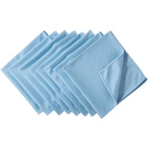 KLNYOO Microfiber Glass Cleaning Cloths Lint Free Streak Free Quickly and Easily Clean Windows & Mirrors Without Chemicals Polishing Cloth 16x16 Inch 8 Pack Blue