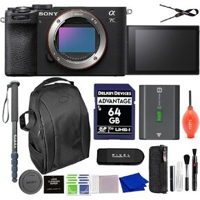Sony Alpha 7C II Full-Frame Interchangeable Lens Camera (Black) Bundle with Advanced Accessories | Sony a7c ii
