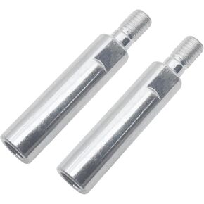 2 Pcs Silver 100 Type Angle Grinder Extension Rod M10 Thread Angle Grinder Extension Connecting Rod for 100 Type Angle Grinder