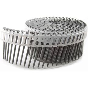 B&C Eagle 112X092HDRPC Round Head 1-1/2-Inch x .092 x 15 Degree Hot Dip Galvanized Ring Shank Plastic Collated Coil Nails (6,000 per box)