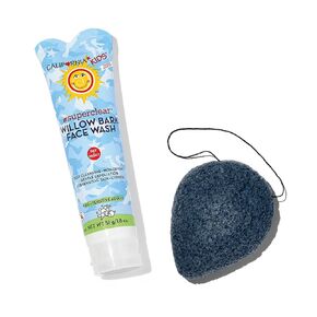 California Kids Acne Face Wash with Konjac Sponge | Gentle Kids Face Wash | Cleans Pores | Exfoliating Face Wash | Kids Face Wash for Sensitive Skin | Salicylic Acid Face Cleanser | 1.8 oz. / 51 mL