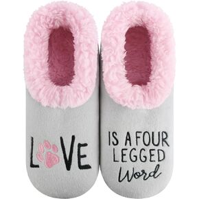 Snoozies Pairable Slipper Socks - Funny House Slippers for Women, Non-Slip Fuzzy Slipper Socks Pairable Slipper Socks