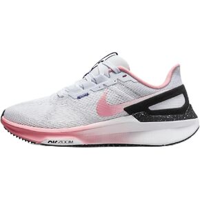 Nike Structure 25 Women's Road Running Shoes (FQ8770-100, White/Black/Court Purple/Coral Chalk)