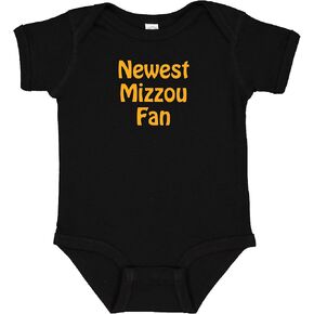 Campus Originals Newest Mizzou Fan Cute Baby Boy Bodysuit Outfit - Black