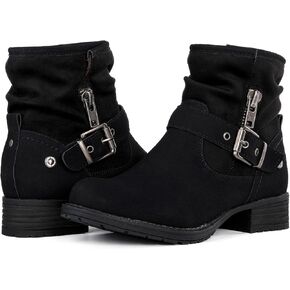 GLOBALWIN Women's Ankle Boots for Women Booties for Women Low Heel