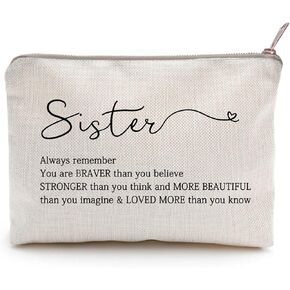 Soul Sister Definition Birthday Gift For Her Soul Sister Gift Bestie Gift Linen Style Make up Bag Birthday Gift for Mum Friends Sister Aunt