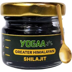 YOGAA Nutrition Pure Greater Himalayan Shilajit, Potent Resin with 85+ Trace Minerals and fulvic Acid | Lab Tested (90 Days Supply).