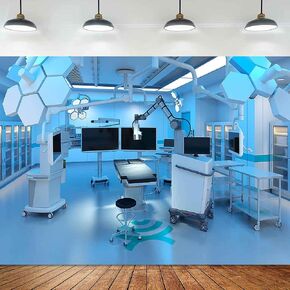 9x6ft Hospital Operating Room Backdrop Future Technology Medical Equipment Operating Table Photography Background Nurse Artistic Photo Background Portrait Photography Studio Props BJZYKI0027 in Saudi Arabia