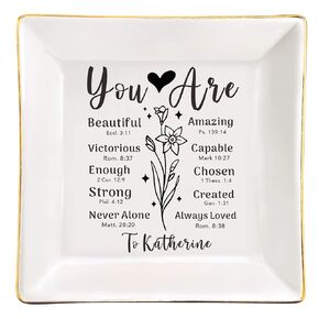 Personalized Gifts for Coworker Friends Gifts for Women, Custom Leaving Gifts Retirement Going Away Colleague Leaving Job Gift Appreciation Gifts for Women Coworker Jewelry Dish, Ring Dish Gift