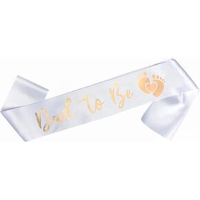 White Sash and Gold for Your Baby Shower (Mom to be)