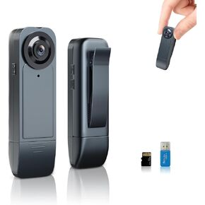 【Upgrade】 Mini Body Camera, 1080P 64GB Body Worn Camera with Upgraded Clip, Wearable Camcorder with Motion Detection and Night Vision for Law Enforcement, Security Guards, Personal Use