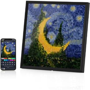 شاشة عرض فنية Divoom Pixoo64 Pixel - مصفوفة LED مقاس 64 × 64 مع فن مخصص وإشعارات ذكية والطقس في الوقت الفعلي، أسود غير لامع in Kuwait