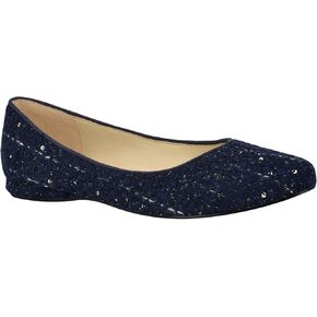 Nine West Women's Speakup Ballet Flat, Dark Blue Tweed 406, 11