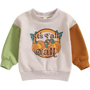 Ayalinggo My First Halloween Baby Girl Boy Outfit Happy Great Pumpkin Sweatshirt Its Fall Yall Toddler Winter Patch Clothes