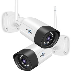 Hiseeu 【5MP, 2-Way Audio Cameras for Home Security, Outdoor Surveillance Camera,5MP Surveillance IP Cameras,IP66 Waterproof, Remote Viewing, Motion Detection, Night Vision,SD Slot and Cloud Storage