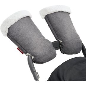 Momcozy Universal Stroller Gloves Warmmuffs | Winter Anti-Freeze Stroller Mittens | Winter Handmuff Stroller Accessories | Ultra-Plush,Weather-Proof | Foldable Adjustable | Shopping Golf Pet Cart