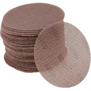 50 Pcs 5 Inch Abranet Sanding Mesh Anti-Clog Hook Loop Dust Free Net Sandpaper 600 Grit Brown Aluminum Oxide