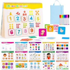 Easter Basket Stuffers for Toddlers Learning Books for 4-5 Year Old Girls, Pre-Assembled Stickers & Reusable Activity Thick Durable Pages, Travel-Friendly Educational Toys for Fine Motor Skills