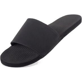 Indosole 2022 Edition Women's ESSNTLS Vegan All-Terrain Slides, Improved Cloud Comfort [Reused Tire Sole, Natural Rubber Footbed, Arch Support, Microfiber Lined ENVRO Strap, Waterproof]