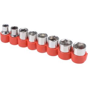 uxcell 1/4-Inch Drive Hex Socket Set 5mm - 12mm Metric Cr-V, 1 Set