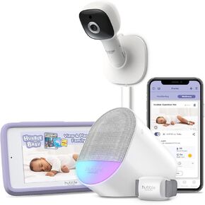 Hubble Connected Award-Winning Guardian Pro Smart Wi-Fi Enabled Baby Movement Monitor for Heart Rate & Breathing Supervision, Features HD Baby Camera with Preloaded Soothing Sounds and White Noise