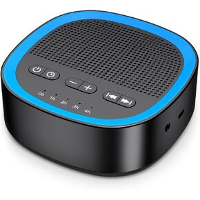 Sleep White Noise Sound Machines with 30 Soothing Sounds 3.5 mm Headphone Jack 5 Timer Settings 32 Precise Volume Memory Function Compact Design Ideal Gift for Everyone