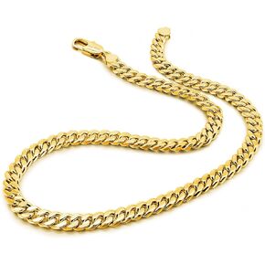 Dankadi Men Italian 925 Sterling Silver Necklace 8-10-12MM Solid Miami Cuban Link Chain 18 "20" 22 "24" 26" 28 "30 "Man Women Teen Jewelry Gift