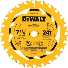 DEWALT 7-1/4 in. 24T Circular Saw Blade 2-Pack (DWA271424PK2)