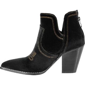 Corkys Footwear Smoke Show 3.5-Inch Stacked Heel Booties, Back Zipper, Memory Foam Insoles, Versatile Footwear, Day-to-Night Style
