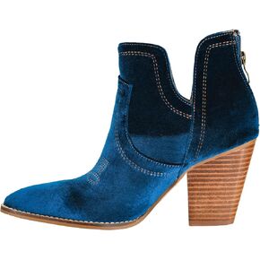 Corkys Footwear Smoke Show 3.5-Inch Stacked Heel Booties, Back Zipper, Memory Foam Insoles, Versatile Footwear, Day-to-Night Style