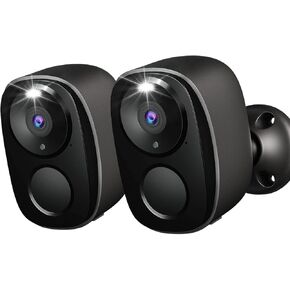 كاميرات مراقبة 2K لاسلكية في الهواء الطلق، قطعتان من كاميرات WiFi الأمنية الداخلية لأمن المنزل مع أضواء كاشفة وإنذار صفارات الإنذار، صوت ثنائي الاتجاه، رؤية ليلية ملونة، اكتشاف الذكاء الاصطناعي لأمن المنزل، العمل/أليكسا in Kuwait