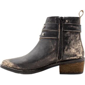 VOLATILE Womens Yarrow Snip Toe Casual Boots Low Heel 1-2" - Black
