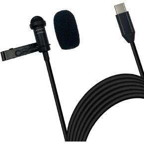 Type C Lavalier Microphone Compatible with iPhone 15 15 Pro Max Android iPad 10 iPad Pro iPad Air 5 4 Computers for Vlogging, Interviews, YouTube, TikTok, Live Streaming,9.8ft