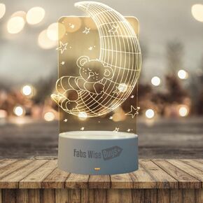 3D Illusion Lamp - Teddy Bear Night Light - Night3 Light 3D Illusion Bedside - Bear Night Light - 3D Lamp Home Decorative - Teddy Bear 3D Optical Illusion Night Light - Room Decor