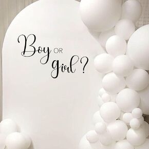 Boy Or Girl Gender Reveal Decal for Balloon Arch - Baby Gender Reveal Ideas Decal Letters Signs Boy or Girl Gender Reveal Party Supplies, Photography Background for Gender Reveal