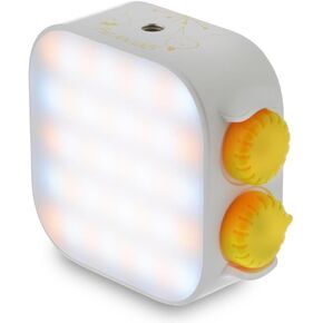 GENARAY Rechargeable RGB Video Light | 360° Full Color Photography Lighting | 2000mAh Li-ion Battery | CCT & HSI Modes | LED Lights Control Knobs | 2500-9900K CCT Range | 1/4-20 Mount Socket(Black)