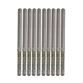 BQLZR 2MM Silver Extended Gems Drill Bits Bowlder Pearls Jewelry Agates Hole Coated Drill Bits Pack of 10