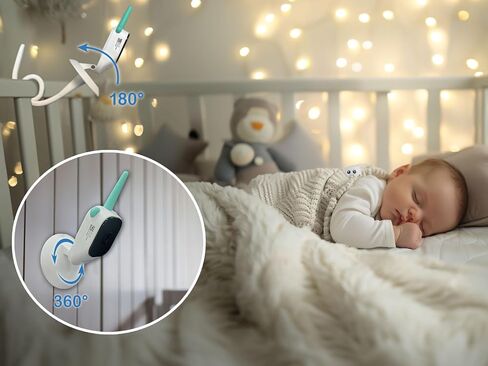 | Baby Monitor Camera and Night Vision with 2K QHD Camera - Sound Alert, Motion Detection, 2-Way Talk, VOX, Easy Set-up Plug & Play, and 4X Zoom (US AC Adapter, English-Japanese User Manual) in Saudi Arabia