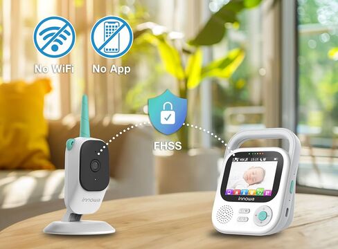 | Baby Monitor Camera and Night Vision with 2K QHD Camera - Sound Alert, Motion Detection, 2-Way Talk, VOX, Easy Set-up Plug & Play, and 4X Zoom (US AC Adapter, English-Japanese User Manual) in Saudi Arabia